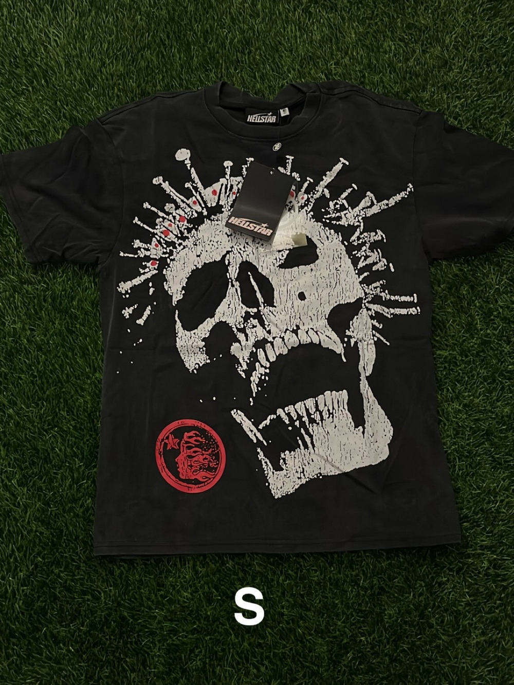 Black Graphic Hellstar Skull Tee - Men's S